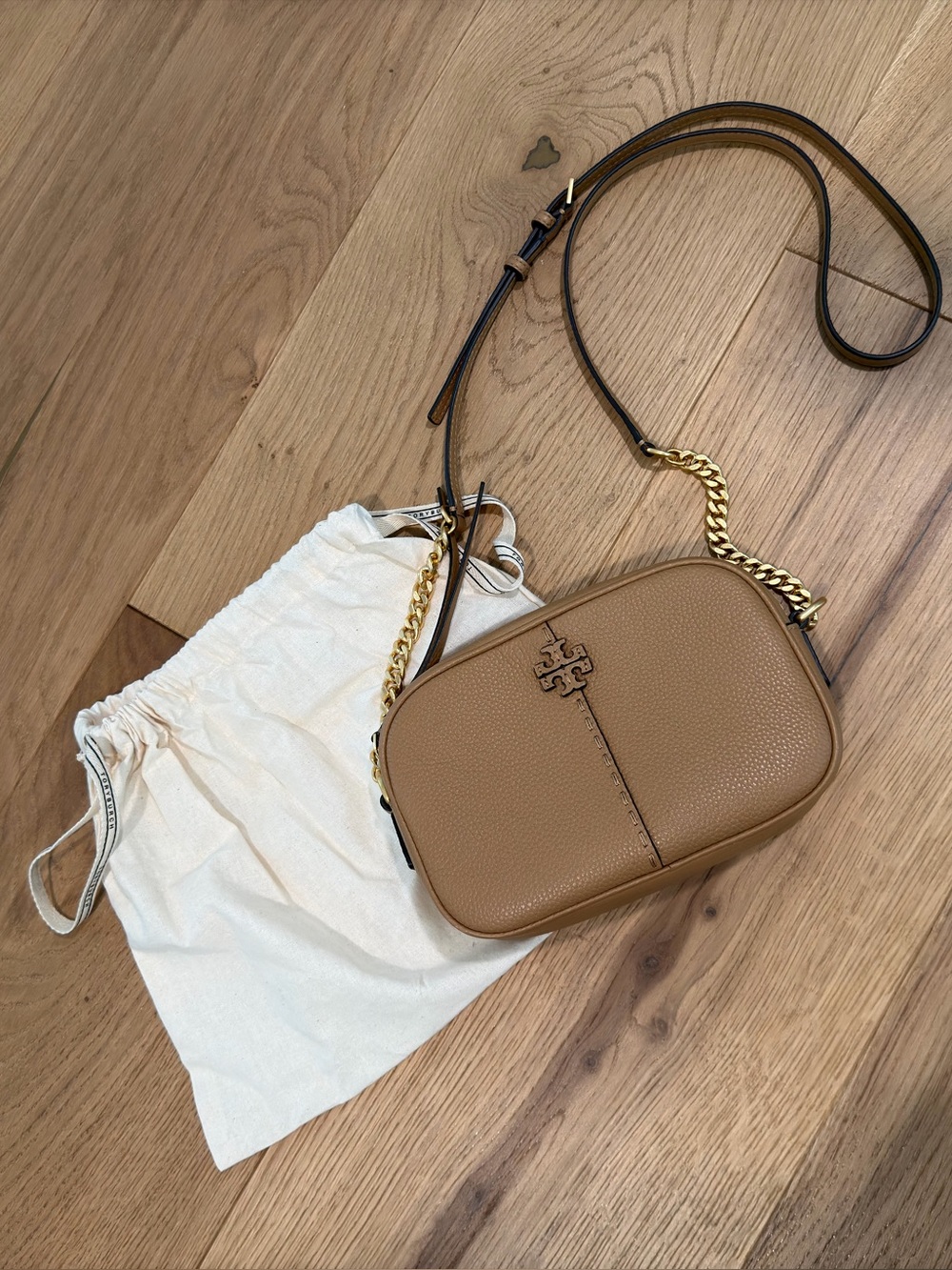 Tory Burch Kira Pebbled Leather Camera Bag